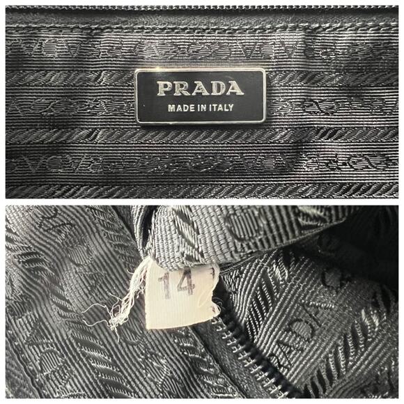 Prada Leather Flower Nylon Shoulder Bag - Picture 6 of 7